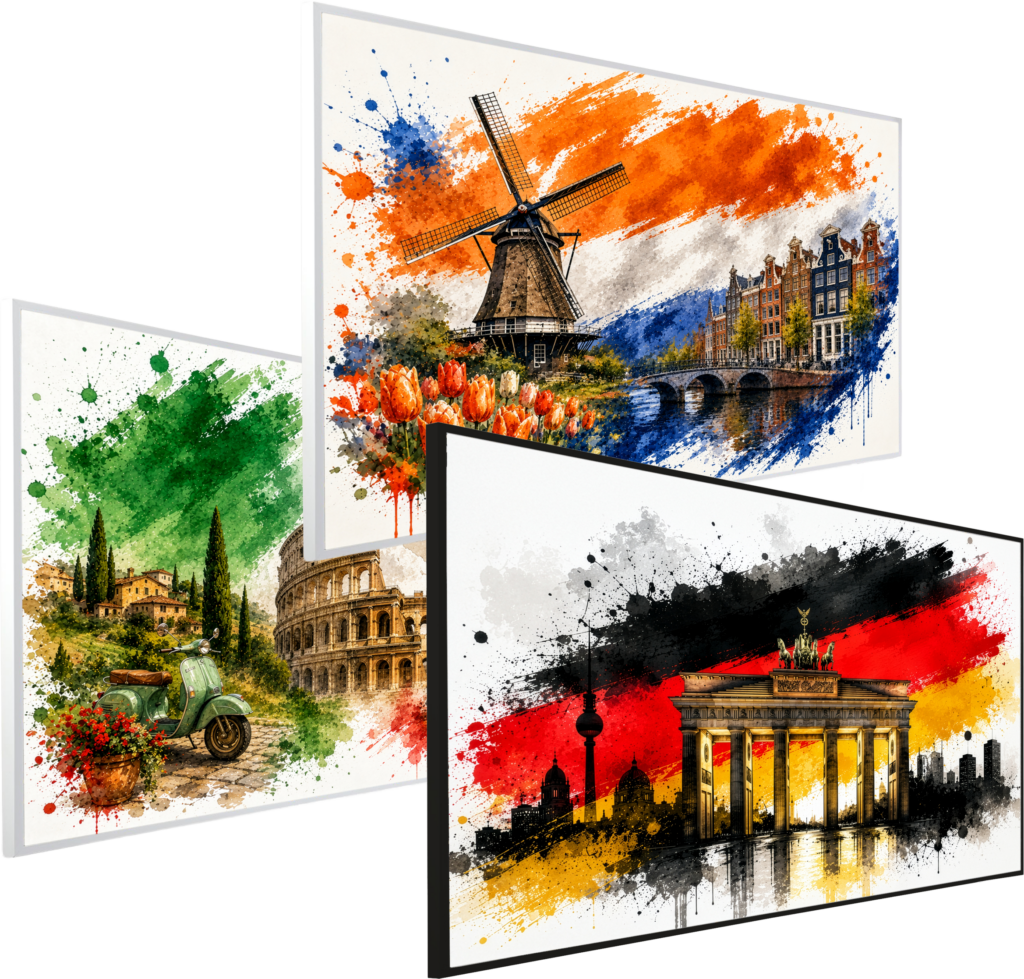 Infraroodverwarming met afbeelding – Landeneditie