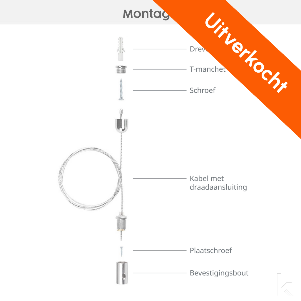 Plafondophanging voor M-serie